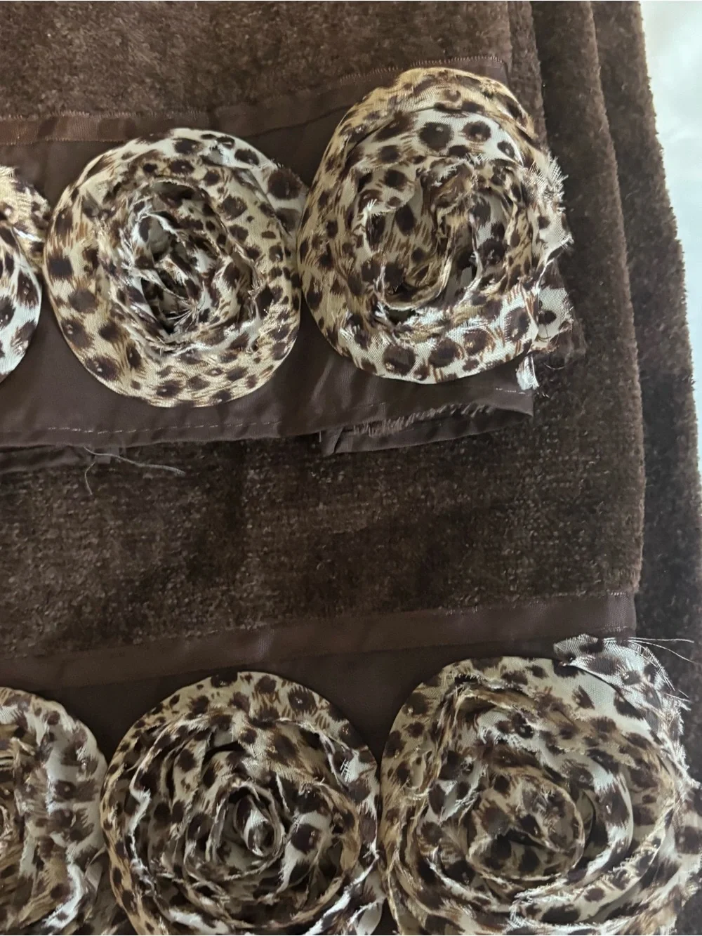 Avanti Brown Plush Towel with Subtle Texture